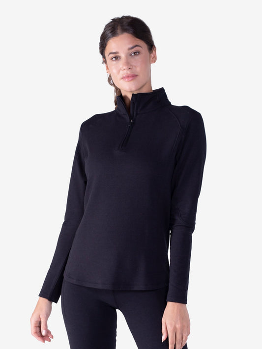Womens TASC Apex Fleece Quarter Zip in Black