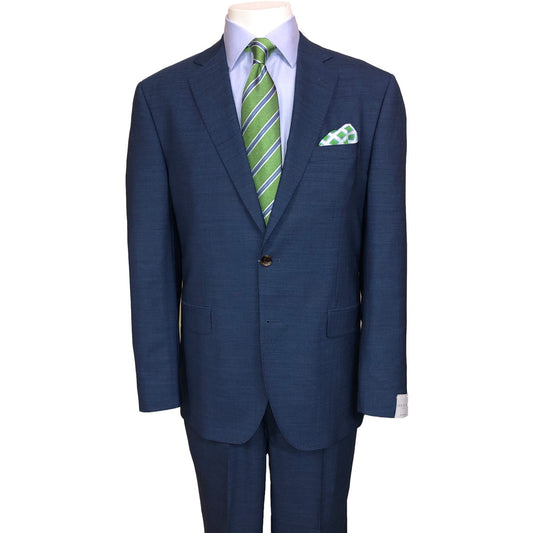 Jack Victor Pic Stitch Gibson Suit in Blue