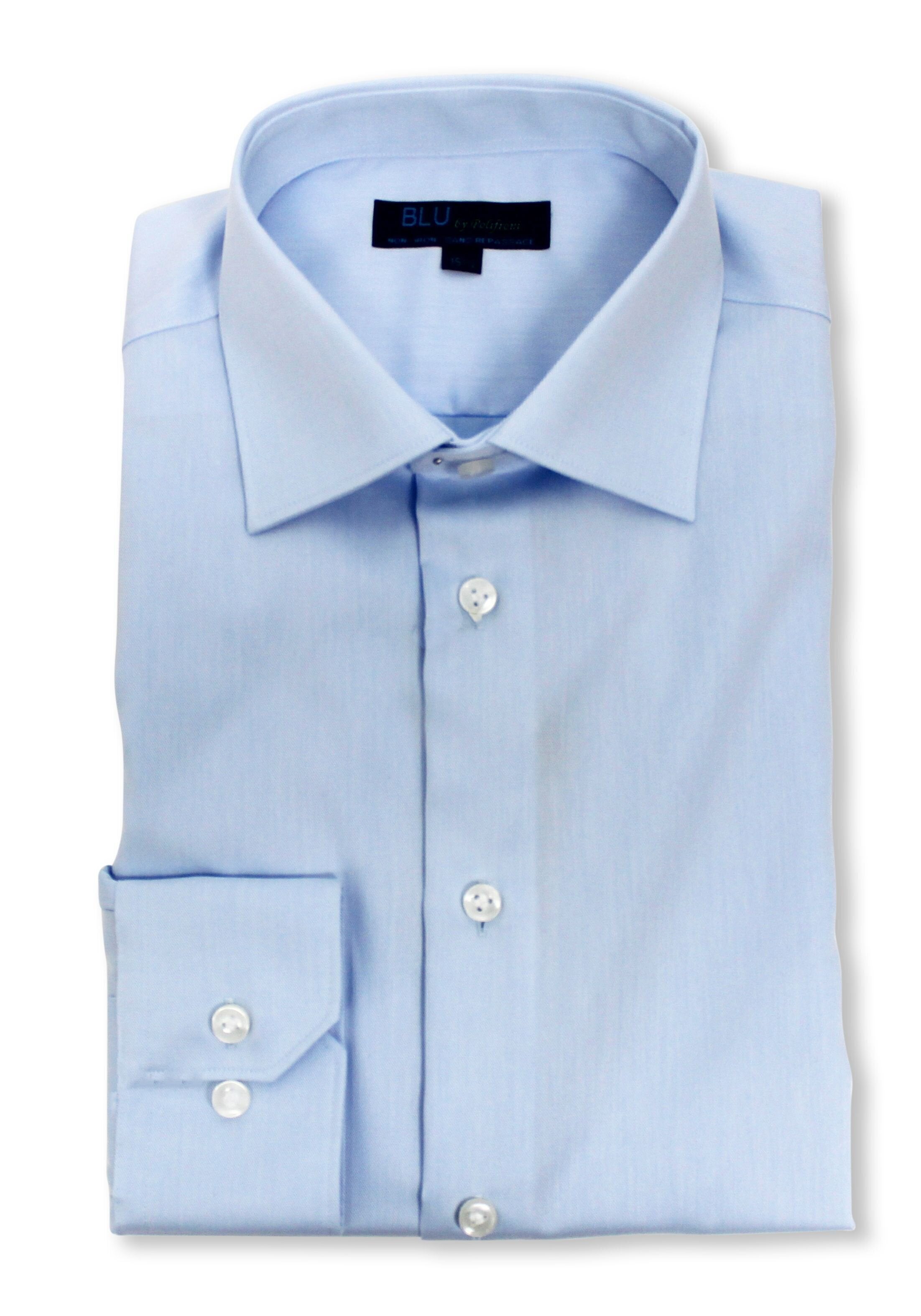 BLU DRESS SHIRT Modern FIT POWDER BLUE 18.0 / Long / POWD BLU DRESS SHIRT Modern FIT POWDER BLUE 18.0 / Long / POWD