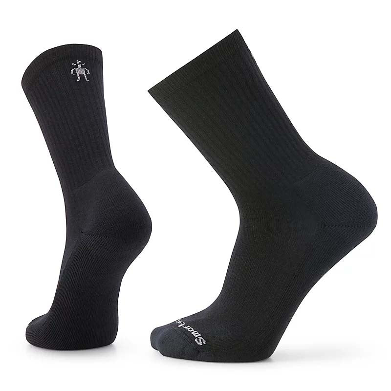 Smartwool Mens Everyday Solid Rib Light Cushion Crew Socks in Black