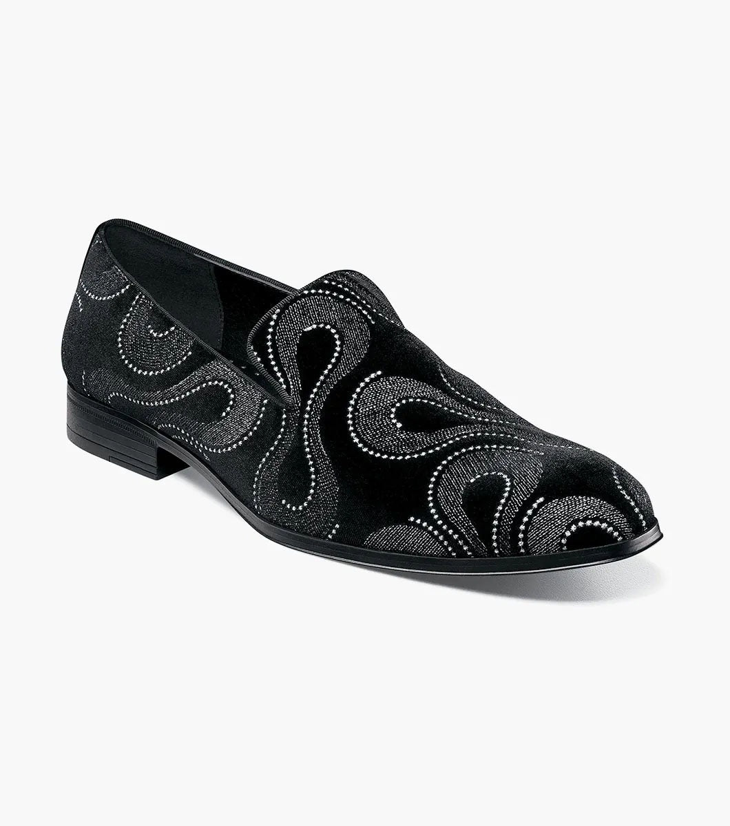 Stacy Adams Men's Swainson Loafer Black-silver 9 Stacy Adams Men's Swainson Loafer Black-silver 9