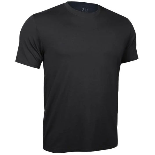 2 UNDR Crew Neck Tee Shirt in Black