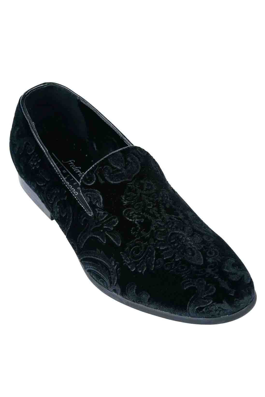 Frederico Leone Marcel Velvet Tux Shoe in Black Floral Hornor & Harrison Frederico Leone Marcel Velvet Tux Shoe in Black Floral Hornor & Harrison