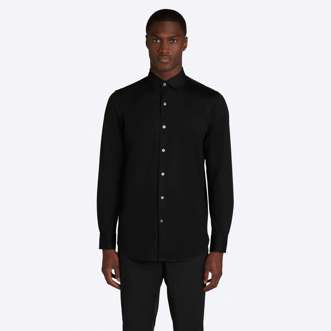 Bugatchi Oooh Cotton Solid Print Shirt - Black – Hornor & Harrison