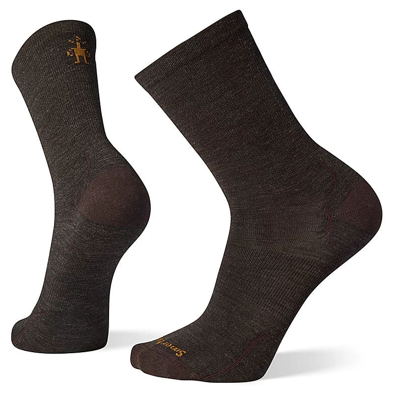 Smartwool Mens Everyday Anchor Line Zero Cushion Crew Socks in Chestnut