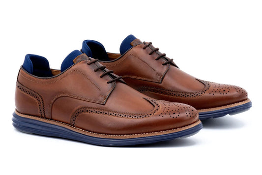 Martin Dingman Countryaire Oiled Saddle Leather Wingtip in Cigar