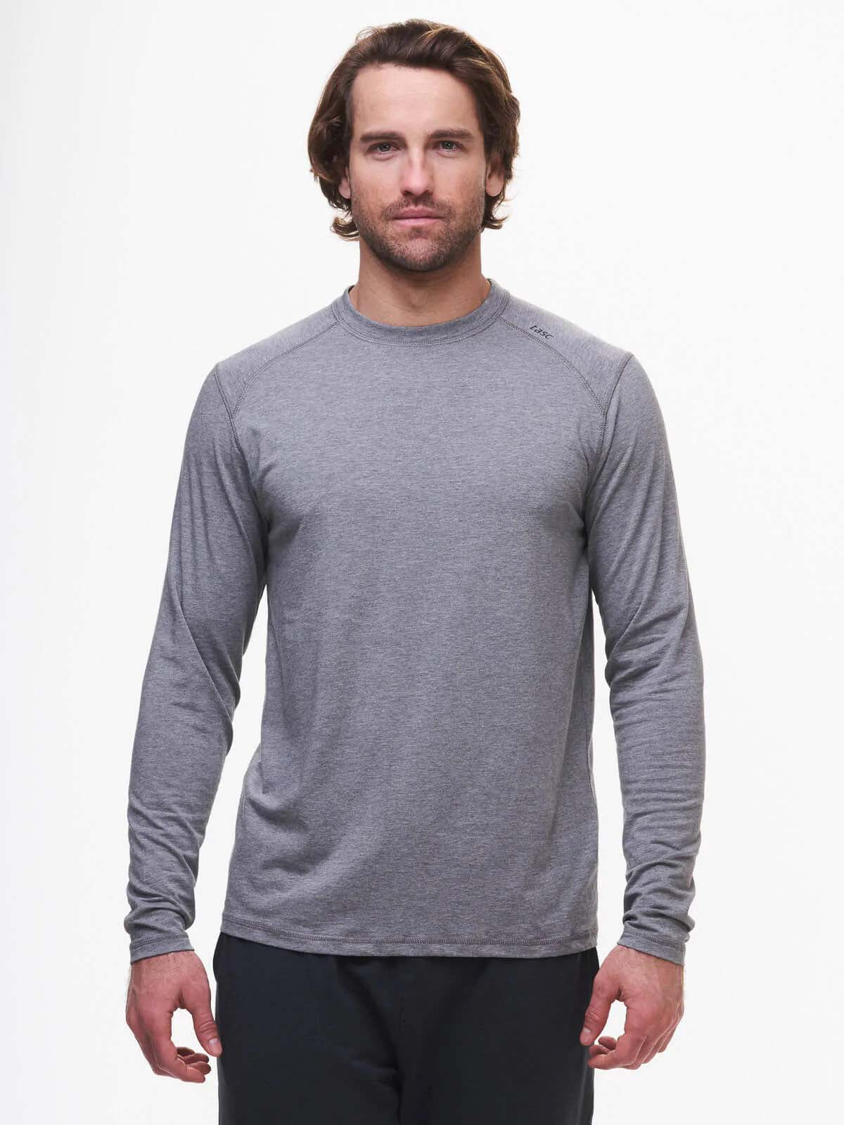 TASC Mens Carrollton Performance LS Tee in Grey