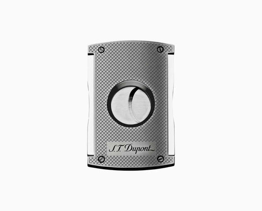 S T Dupont Maxijet Cigar Cutter in Chrome Grid Ring