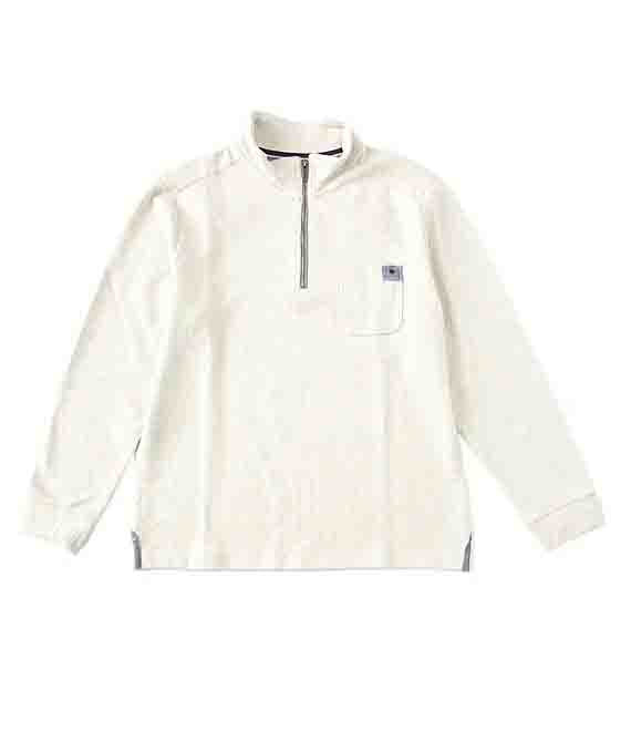 Tommy Bahama Haystack Half Zip Pullover in Oatmeal