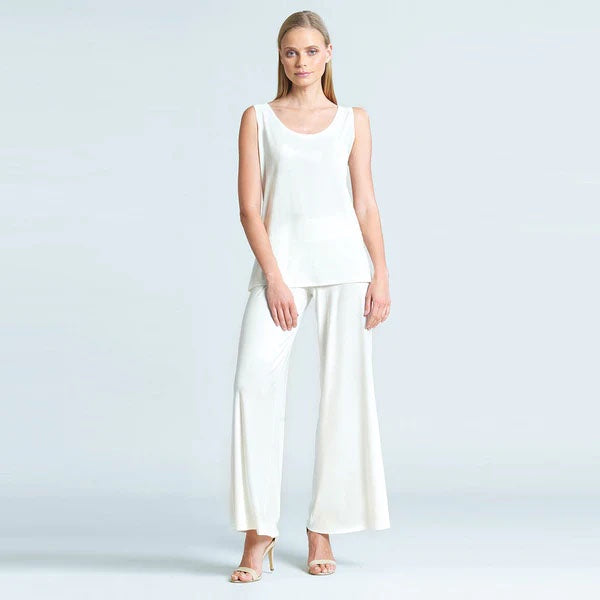 Womens Clara Sun Woo Mid Length Tank in Ivory