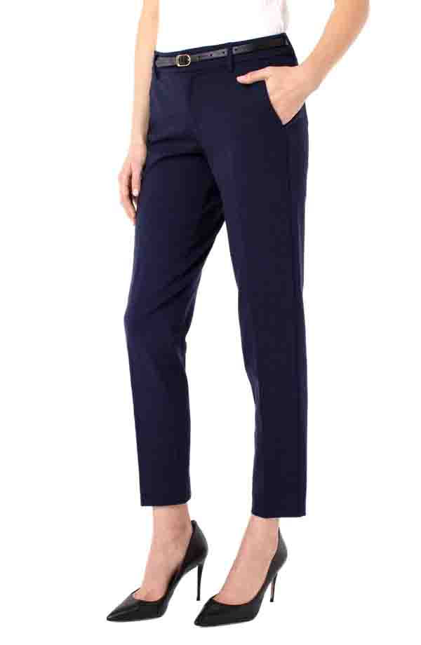Womens Liverpool Kelsey Knit Trouser in Cadet Blue