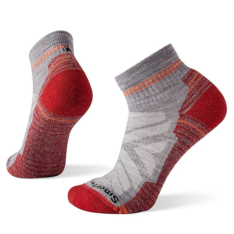 Womens Smartwool Hike Light Cushion Ankle Socks in Light Grey