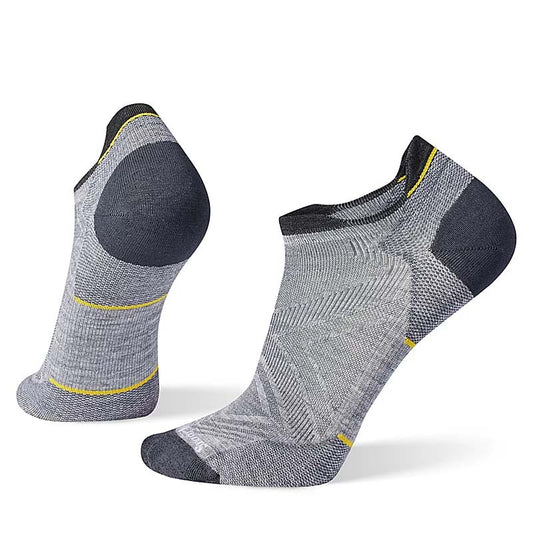 Smartwool Mens Run Zero Cushion Low Ankle Socks in Light Grey