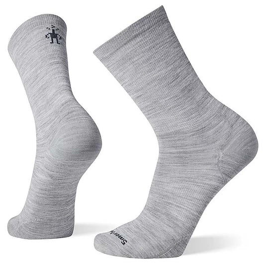 Smartwool Mens Everyday Anchor Line Zero Cushion Crew Socks in Light Grey