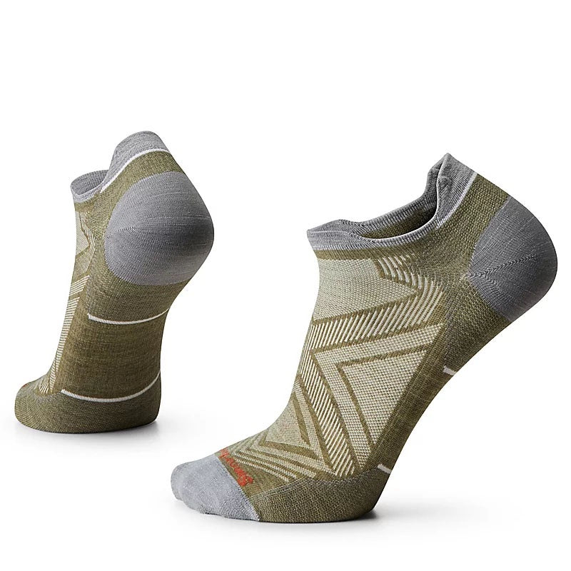 Smartwool Mens Run Zero Cushion Low Ankle Socks in Winter Moss