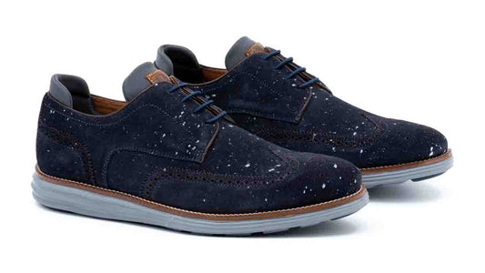Martin Dingman Countryaire Wingtip with Non-Tie Elastic Laces in Midnight