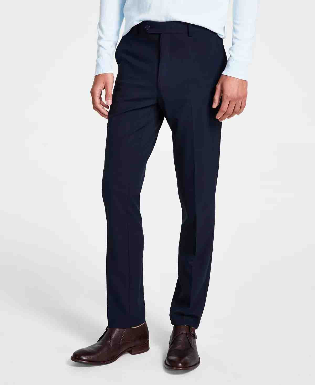 Calvin Klein Infinite Stretch Skinny-Fit Dress Pants In Navy