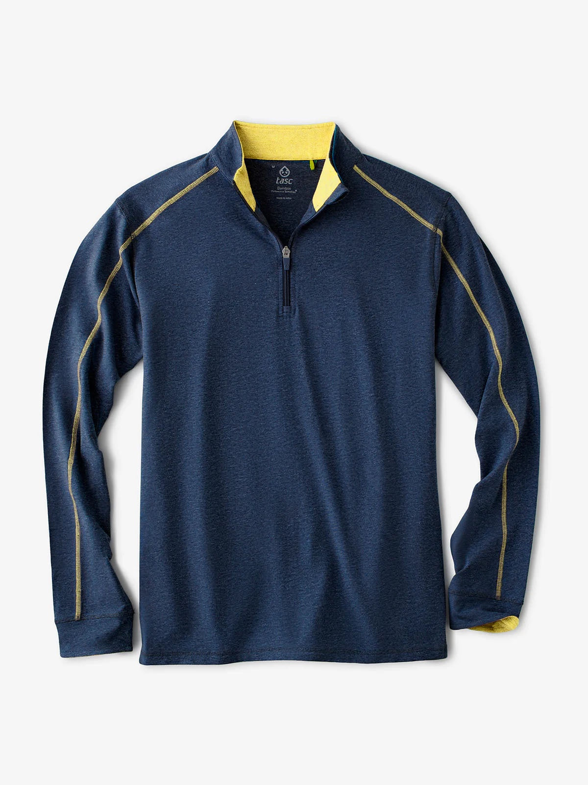 TASC Mens Carrollton Performance Quarter Zip in Navy/Summer Hornor