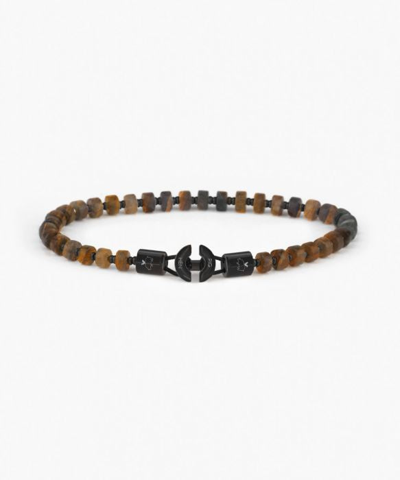Pig and Hen Brontide 4mm Bracelet in Black Tiger Eye