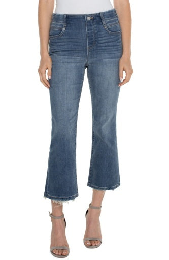 Womens Liverpool Gia Glider Crop Flare in Mahaska