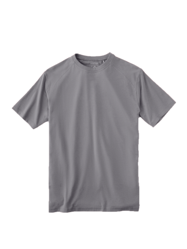 TASC Mens Carrollton Performance Crewneck SS Tee in Silver