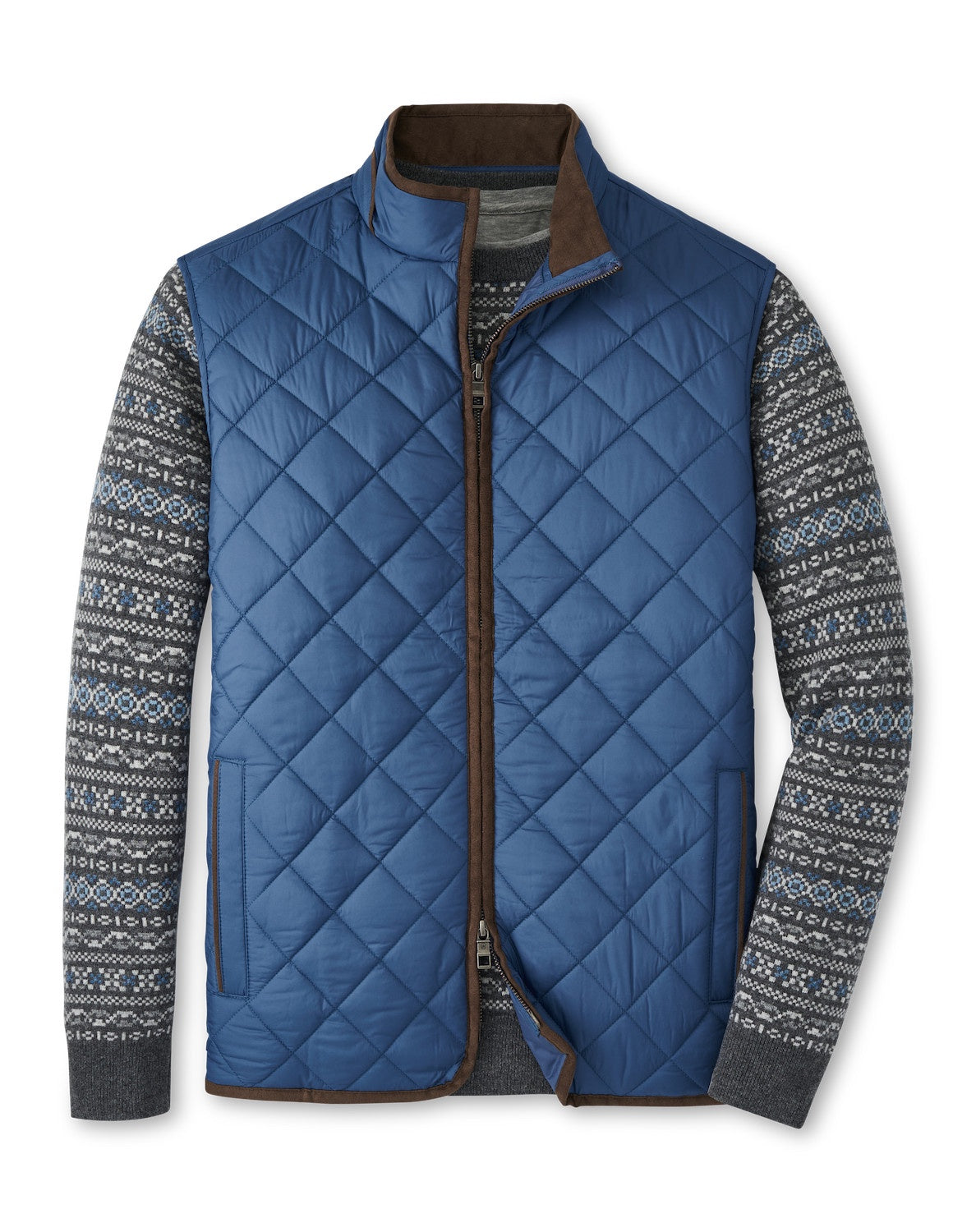 Peter Millar Essex Quilted Travel Vest in Stardust