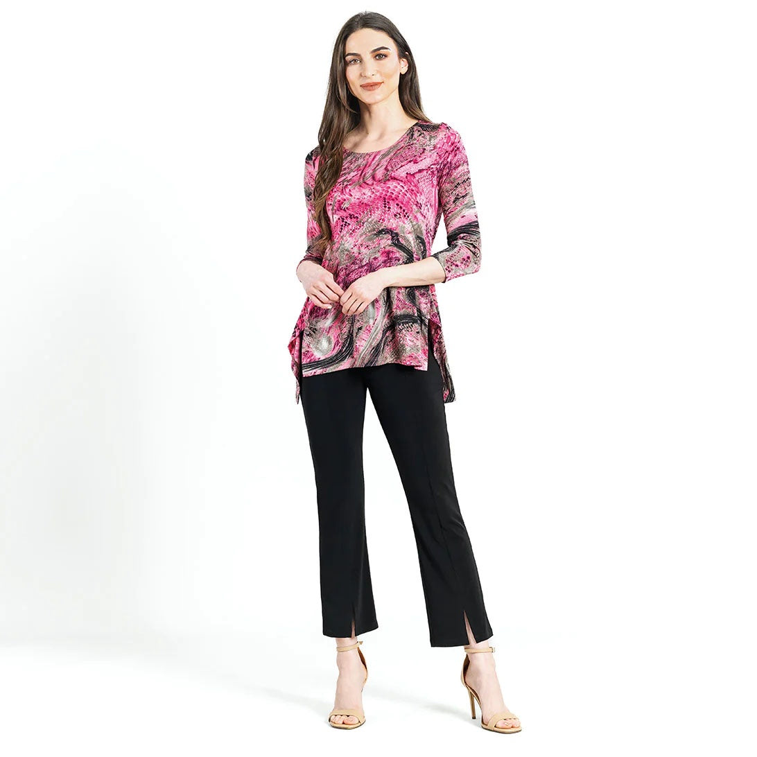 Womens Clara Sun Woo Parachute Hem Tunic in Pink/Taupe