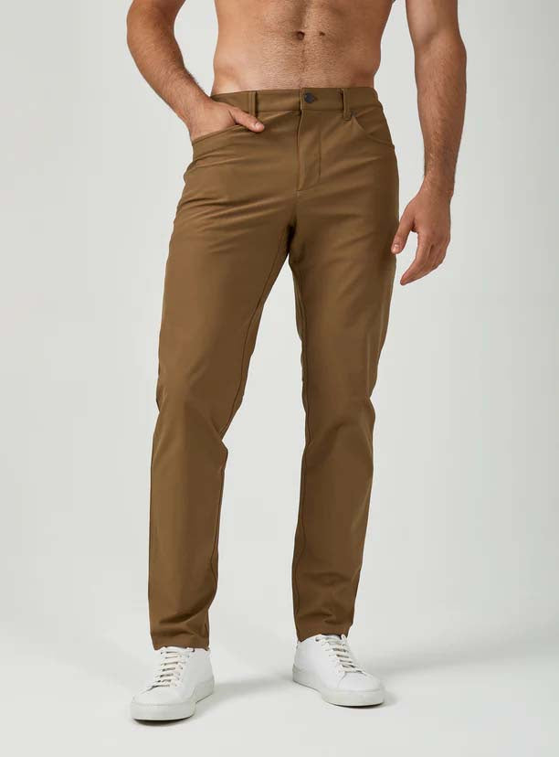 7 Diamonds Infinity 7-Pocket Pants in Tan