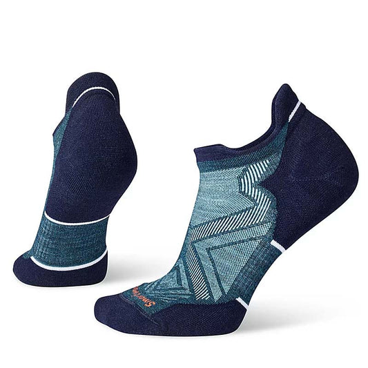 Women's Smartwool Run Targeted Cushion Low Ankle Socks in Twilight Blue