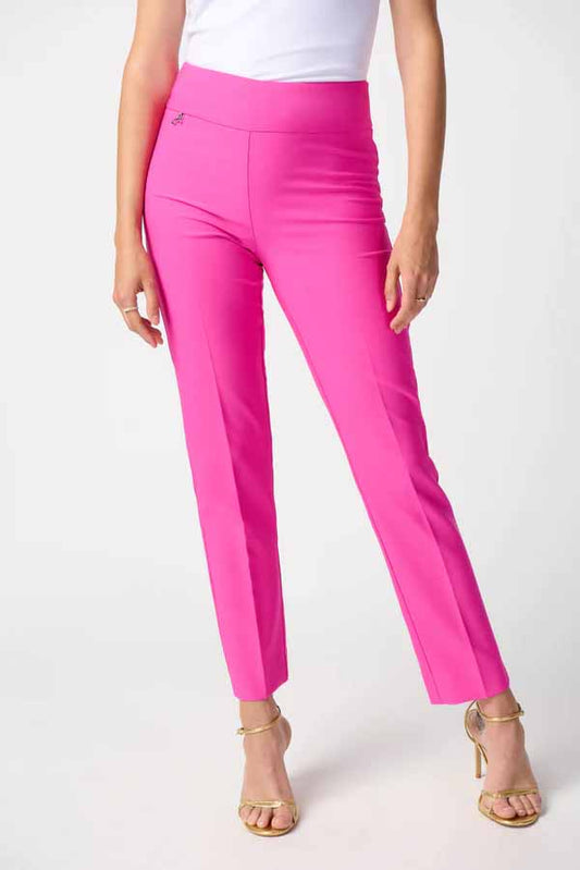 Womens Joseph Ribkoff Cropped Pleated Pants in Ultra Pink