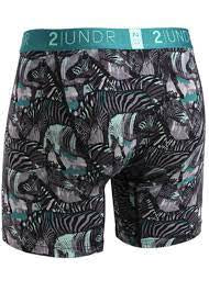 2 UNDR Swing Shift 6" Boxer Brief in Zebras