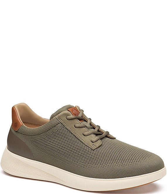 Johnston & Murphy Ackerson Knit Plain Toe Sneaker in Olive