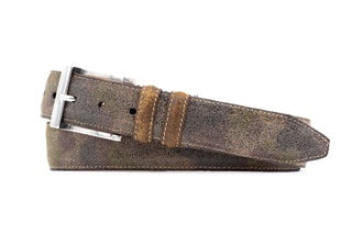 Martin Dingman Bill Suede Belt - Distressed Camo