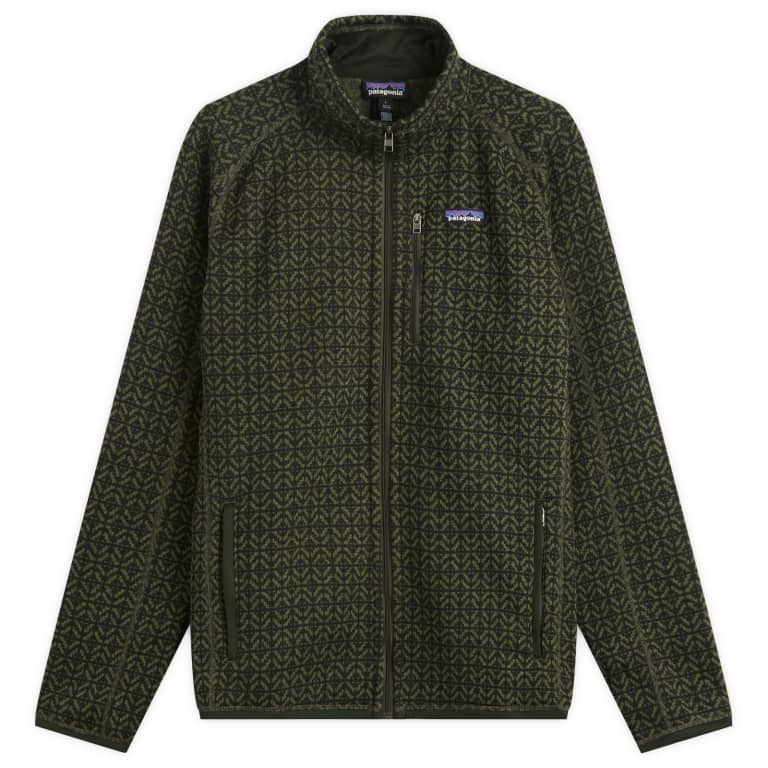 Patagonia Mens Better Sweater Jacket in Scales: Old Growth Green
