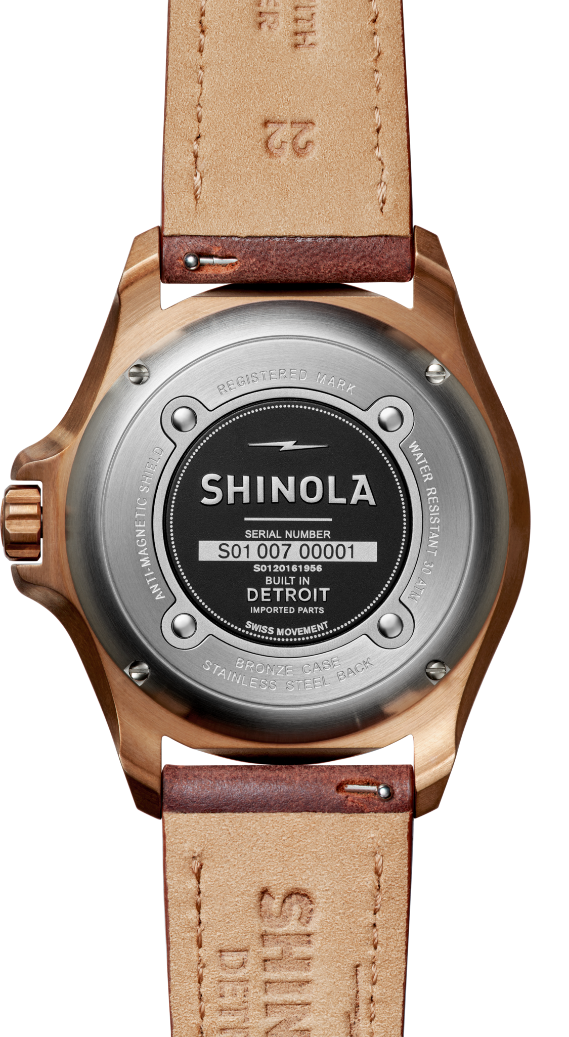 Shinola Bronze Monster 43mm Automatic Watch Gift Set