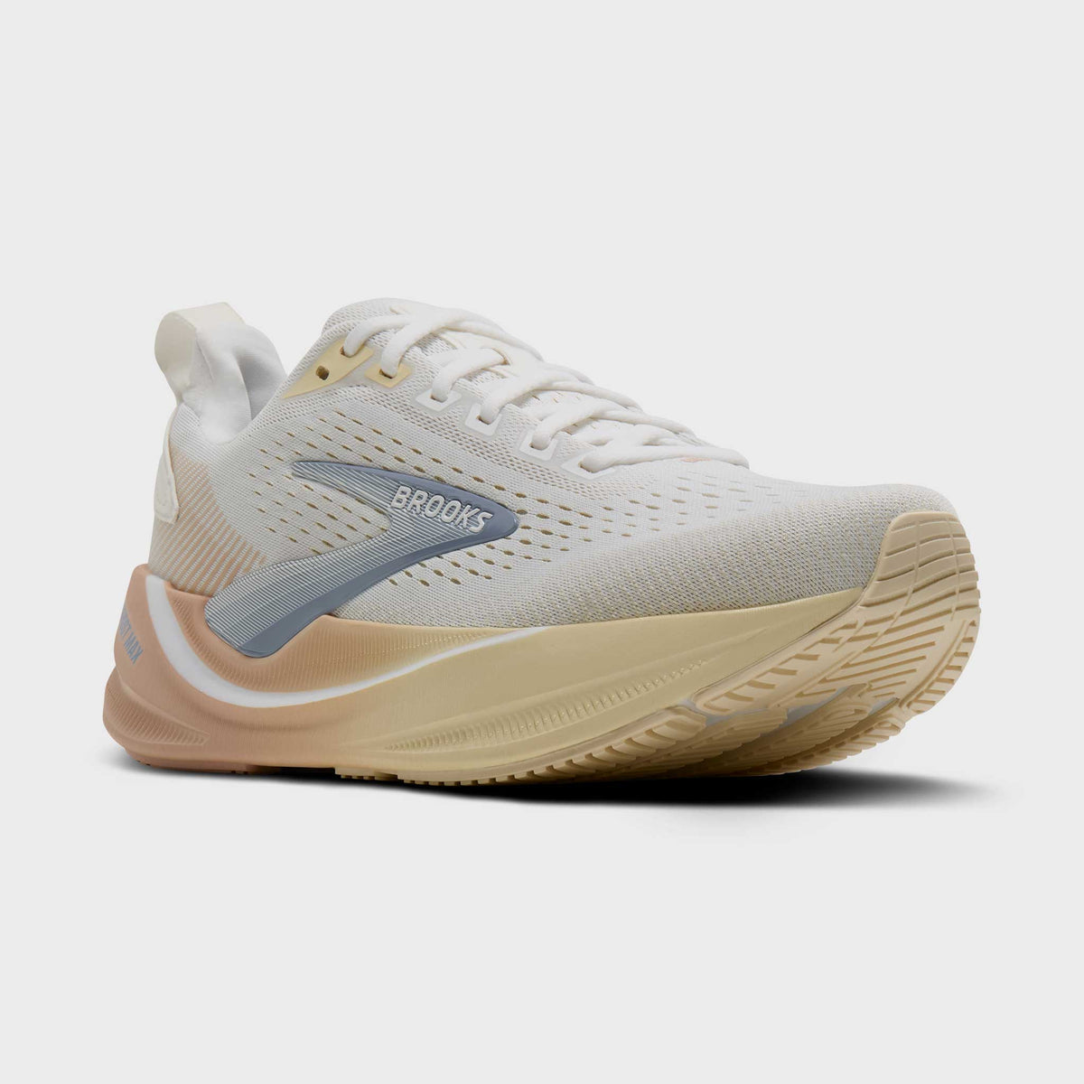 Womens Brooks Ghost Max 4 Running Shoe in White/Rose/Rutabega