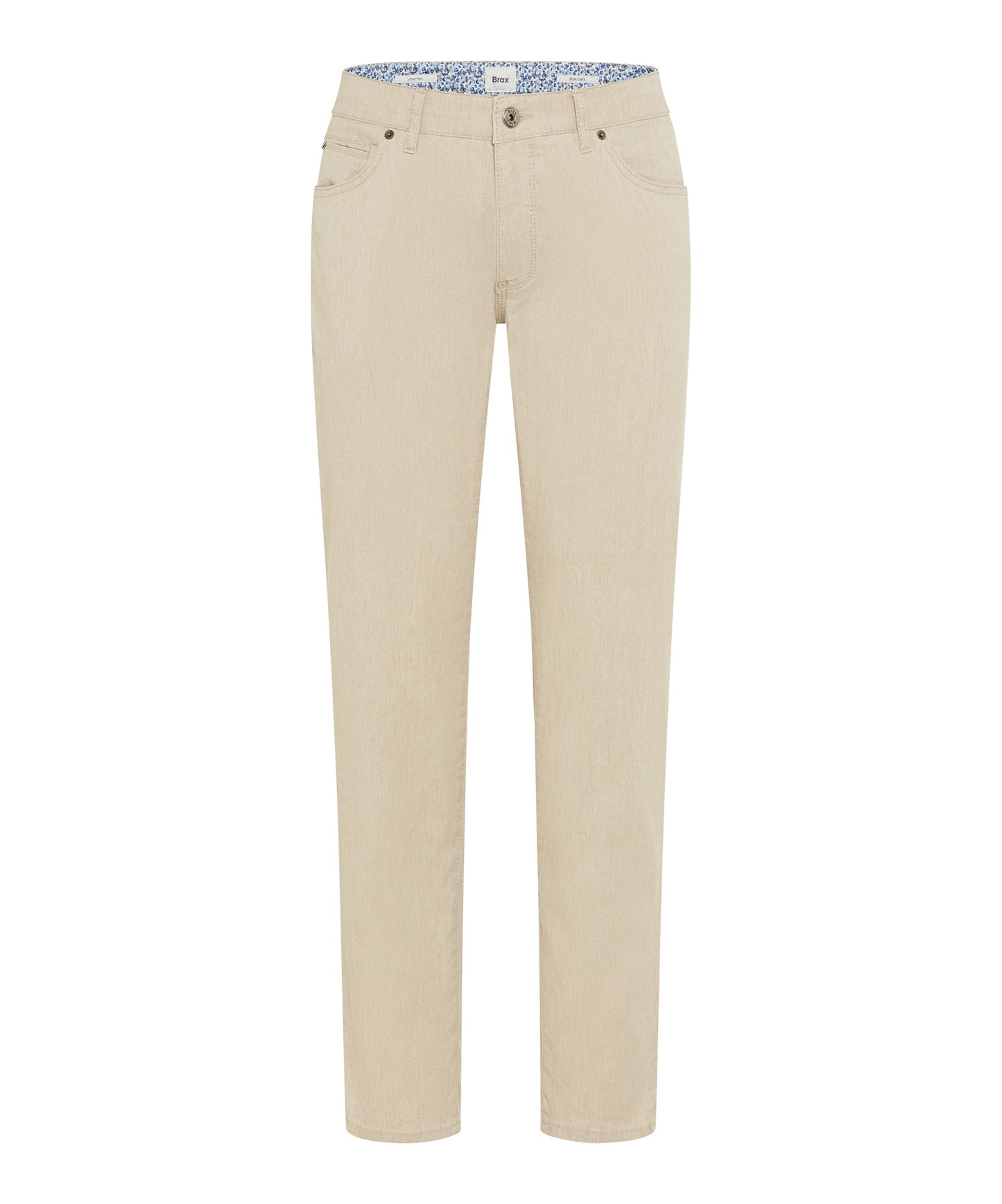 Brax Chuck L Hi-Flex Linen 5 Pocket Pant in Beach