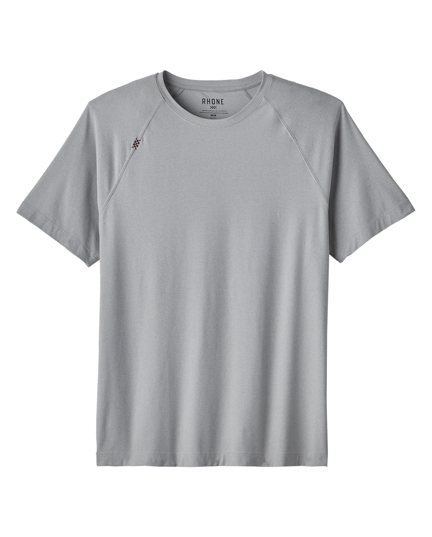 Rhone Mens Reign Short Sleeve Shirt in Light Grey