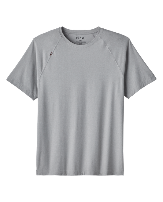 Rhone Mens Reign Short Sleeve Shirt in Light Grey