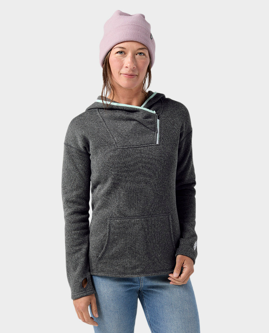 STIO Sweetwater 1/4 Zip Scorched Rock Fleece Hoodie 100048 Womens shops L or XL NEW