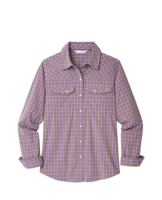 Womens Stio LS Eddy Shirt in Foxglove
