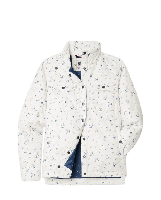 Womens Stio Skycrest Snap Shirt in Mountain Goat Marion Ditsy