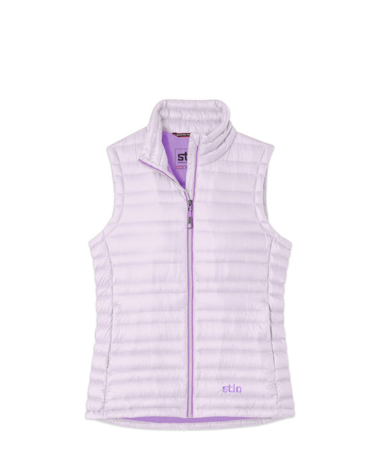 Womens Stio Pinion Down Vest in Lavender Haze