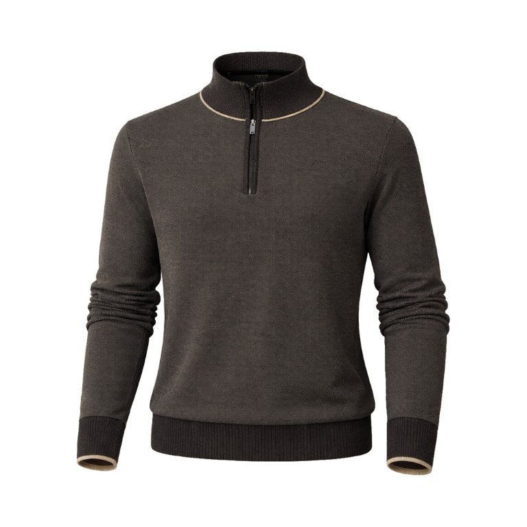 F/X Fusion Birdseye Quarter Zip in Chocolate Combo