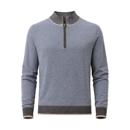 F/X Fusion Birdseye Quarter Zip in Slate Combo