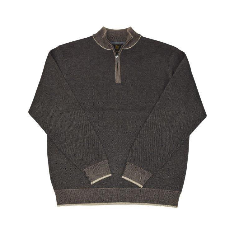 F/X Fusion Birdseye Quarter Zip in Taupe