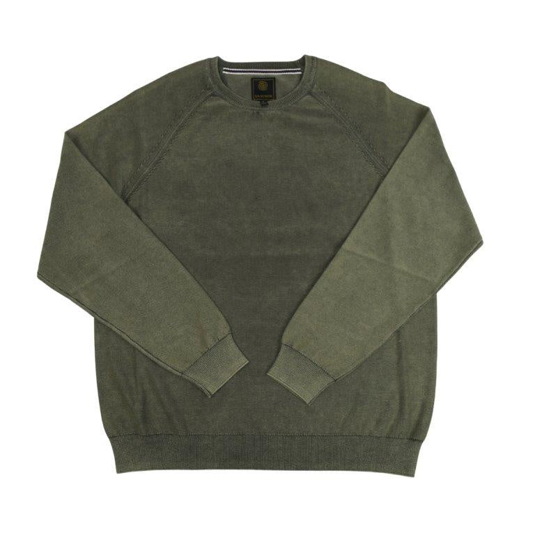 F/X Fusion Sandwashed Raglan Crew in Olive