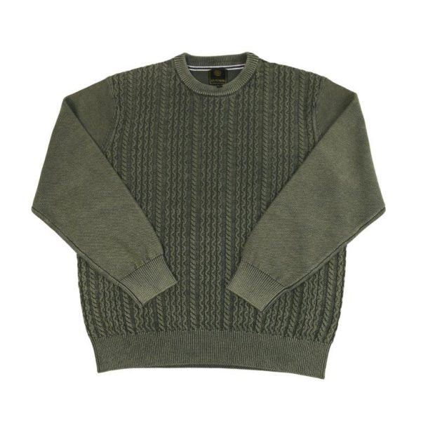 F/X Fusion Sandwashed Cable Crew in Olive