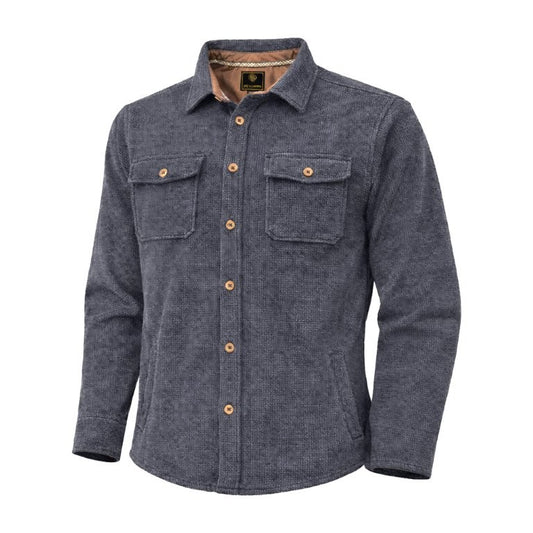 F/X Fusion Washed Stretch Cord Sportshirt in Indigo