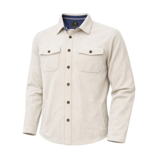 F/X Fusion Washed Stretch Cord Sportshirt in Sand